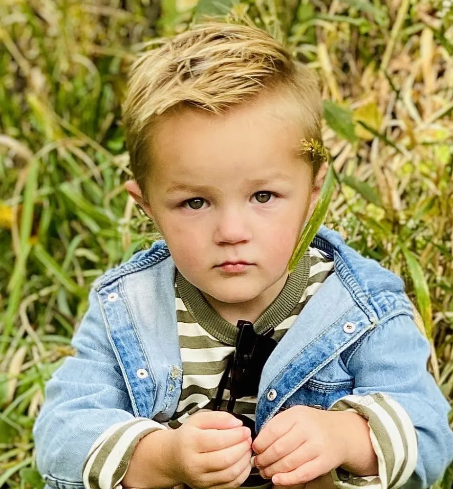 side swept haircut for 2 year old boys