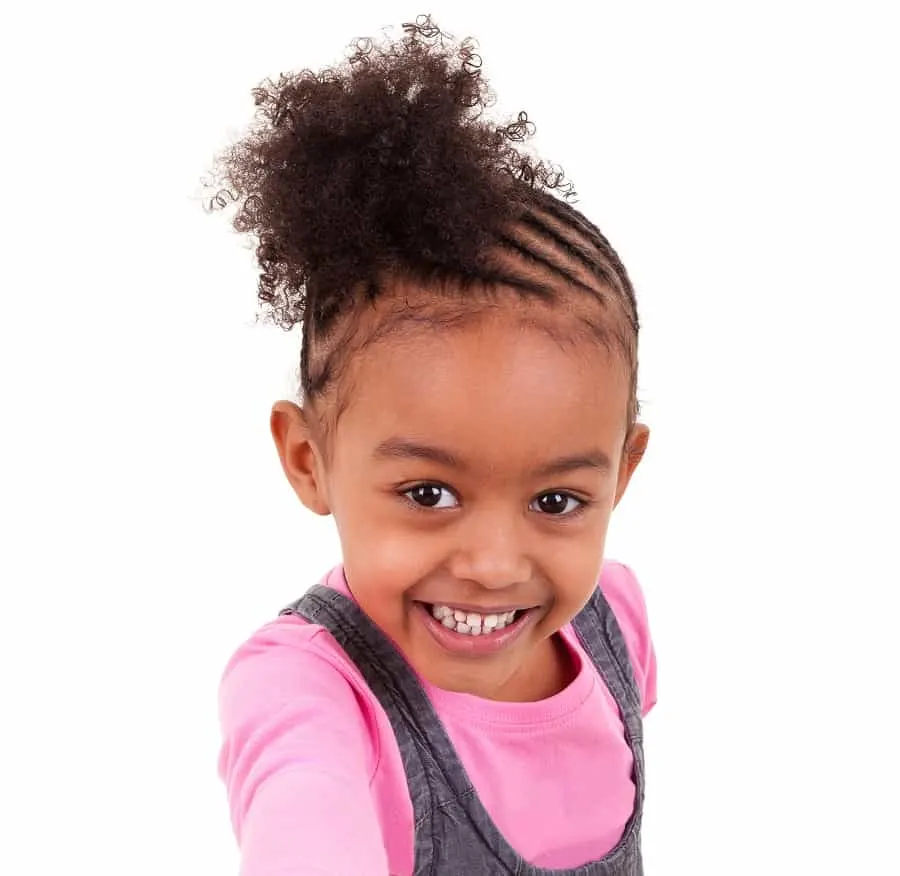 side updo for little girls