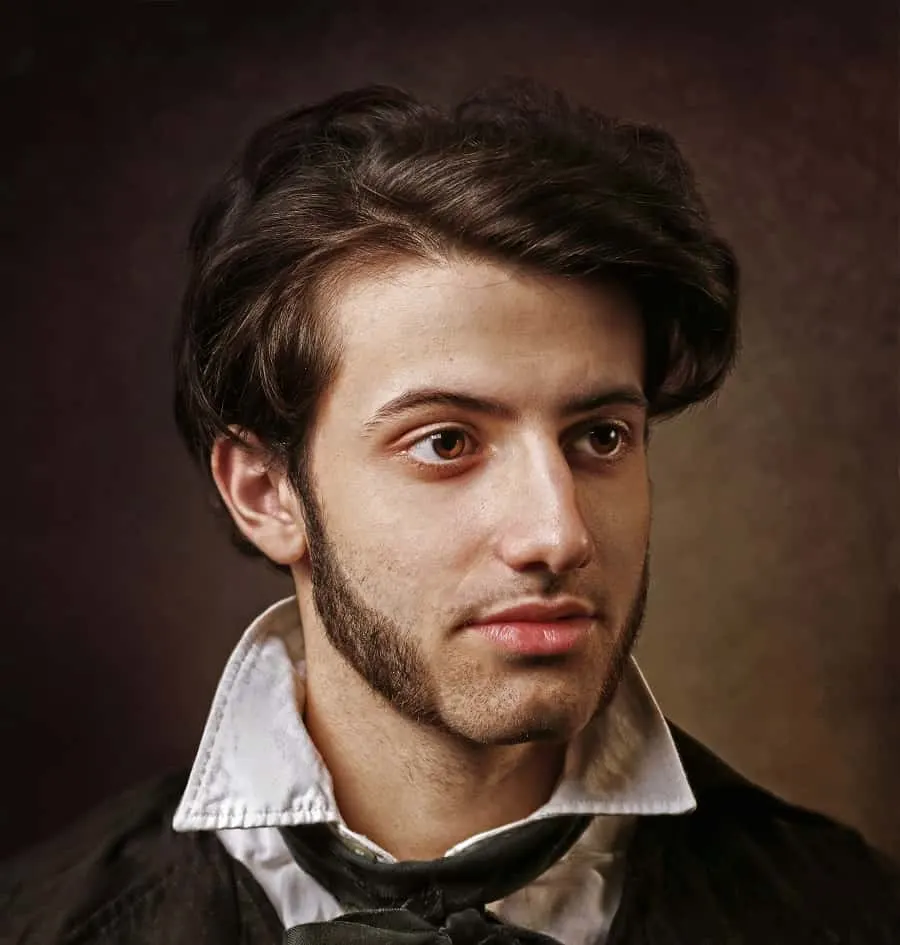 sideburn hairstyle for thin hair