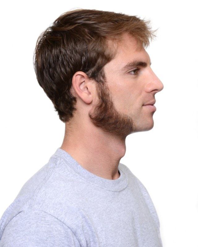 men's hairstyle with sideburn
