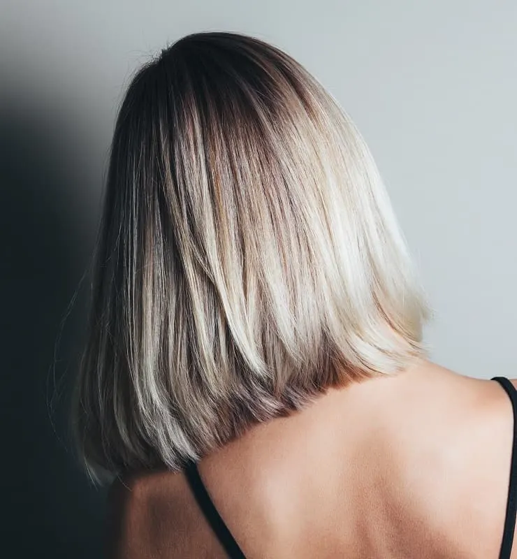 silver blonde hair with lowlights