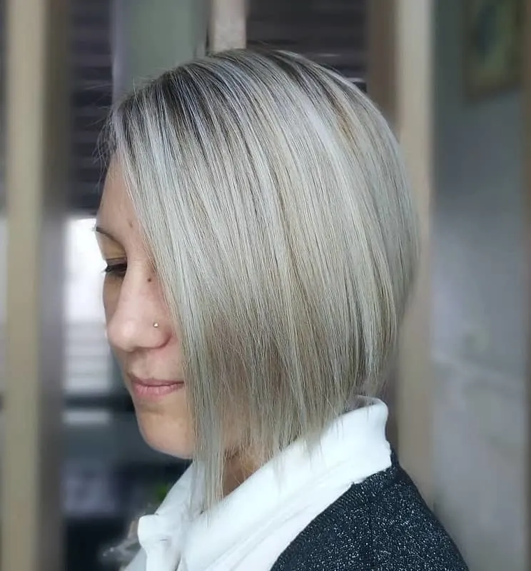 silver blonde hair highlights