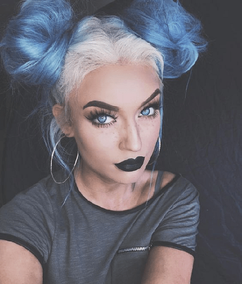 silver blue hair dye permanent