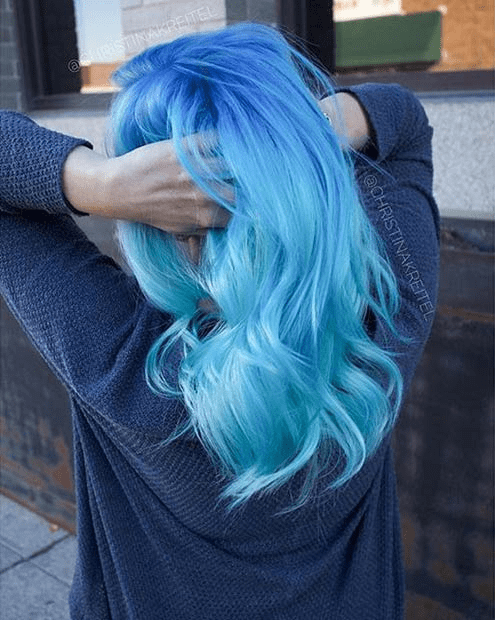 silver blue hair color for men