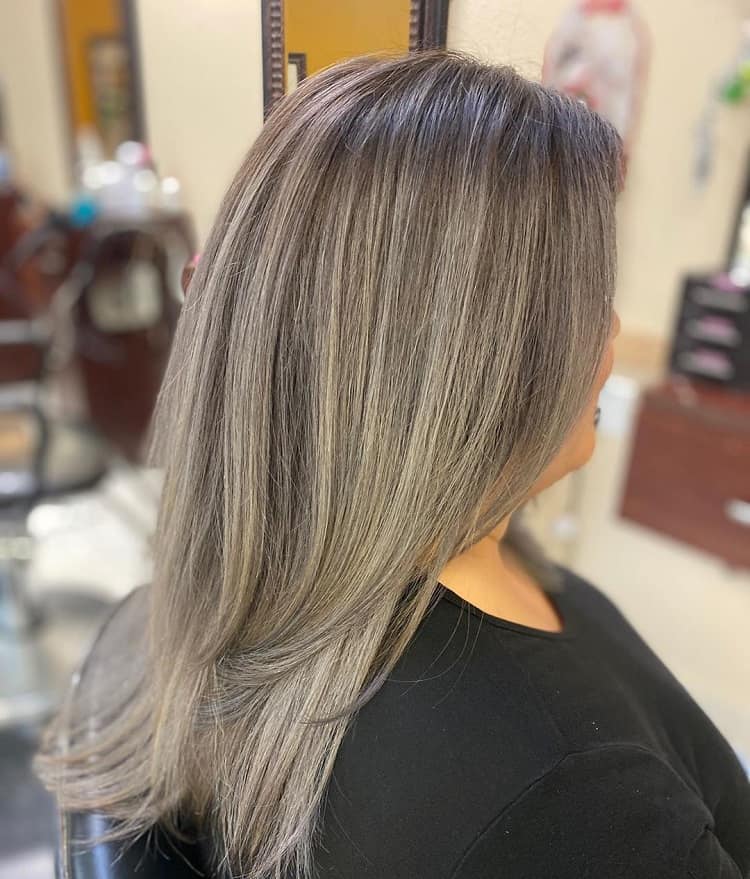 silver hair highlights