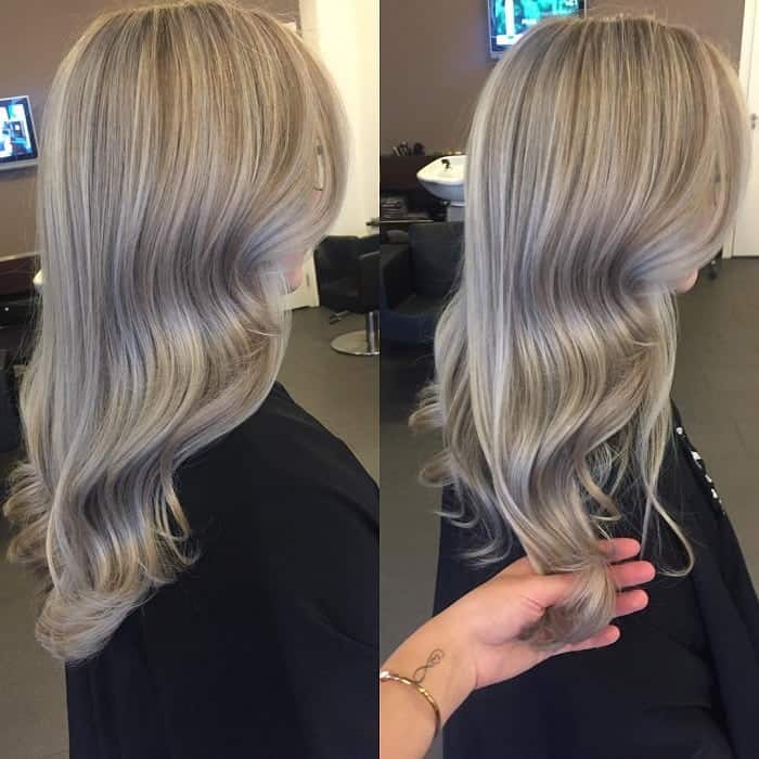 long silver hair highlights 