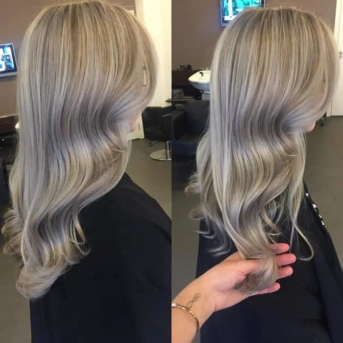 long silver hair highlights 