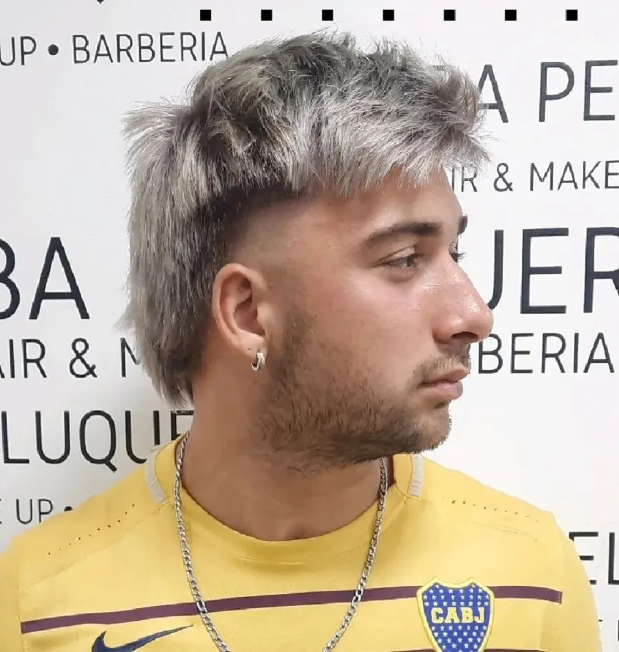 silver mullet hair cut for men