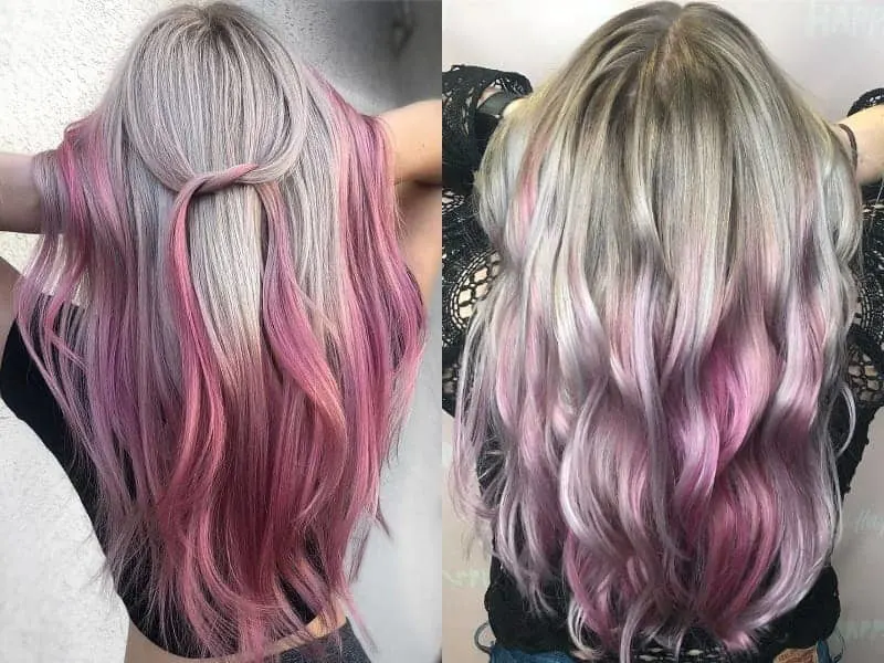 Silver Pink Hair