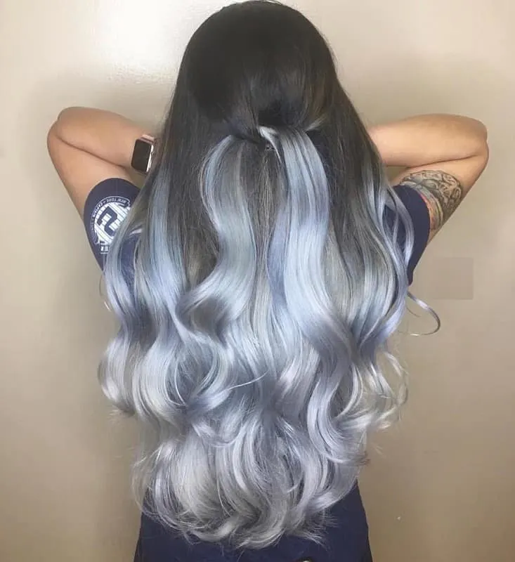 silver platinum ombre hair