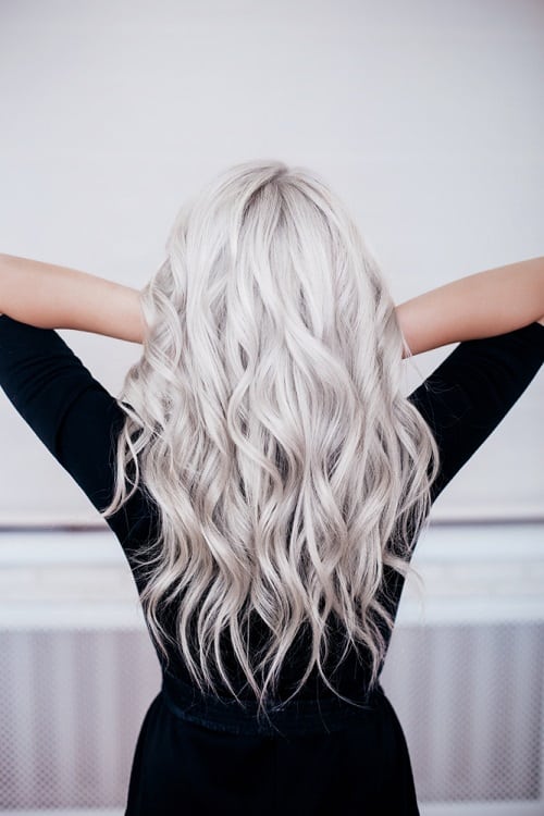 silver white hair color