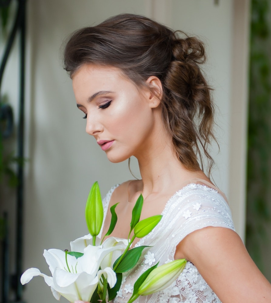 simple country wedding hairstyle
