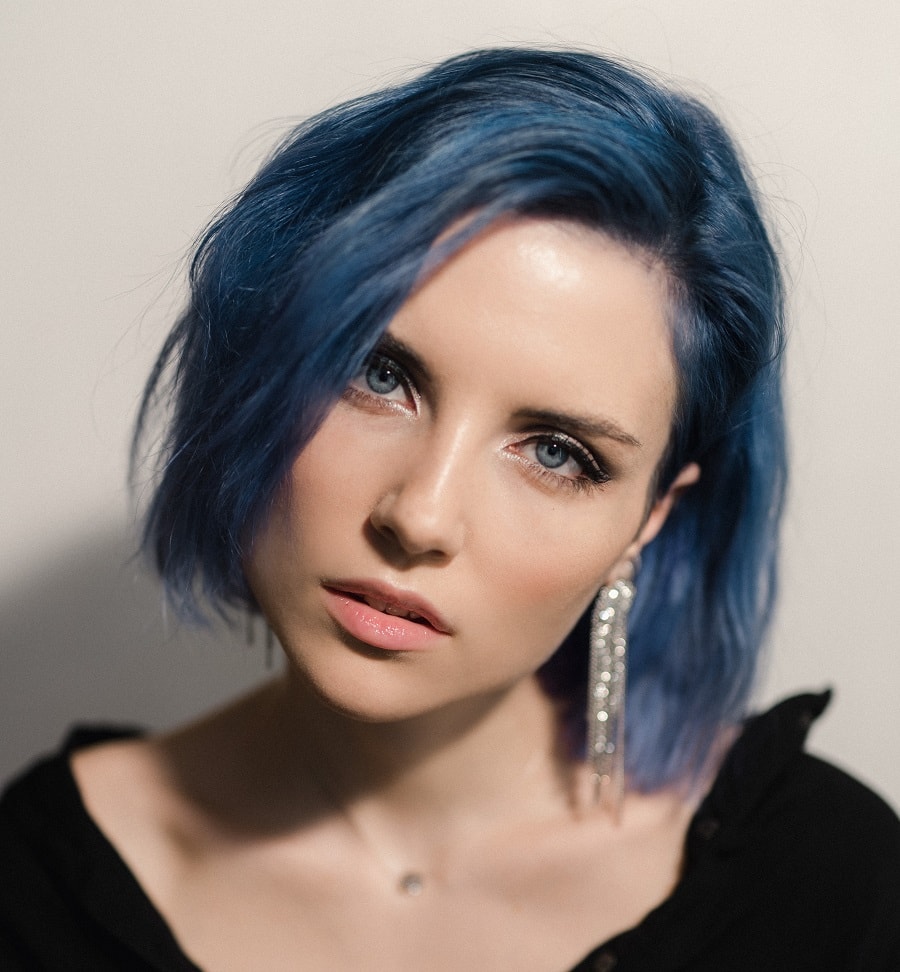 single process blue hair color