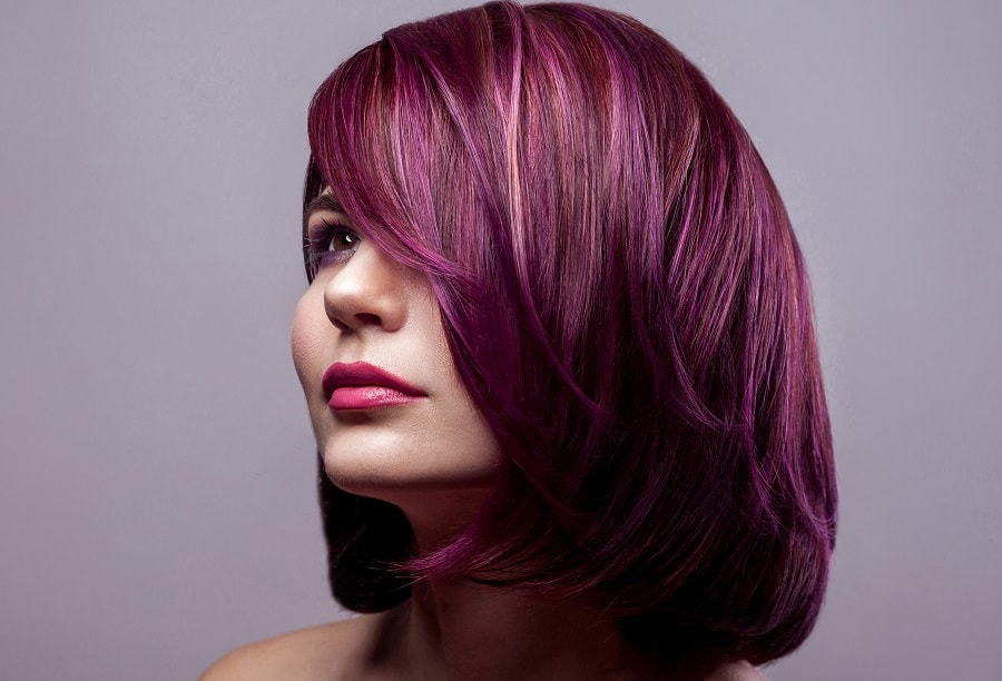 single process burgundy hair color