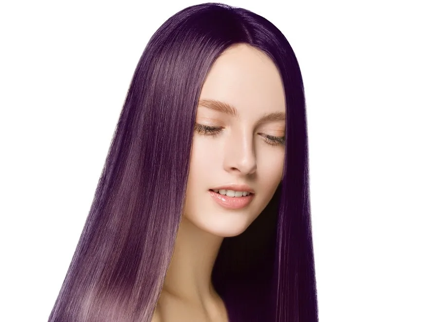 single process dark purple hair color