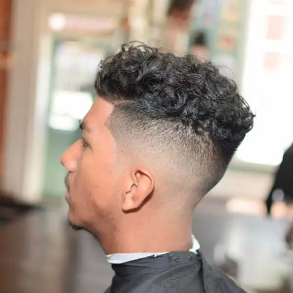 skin fade haircut for curly hair