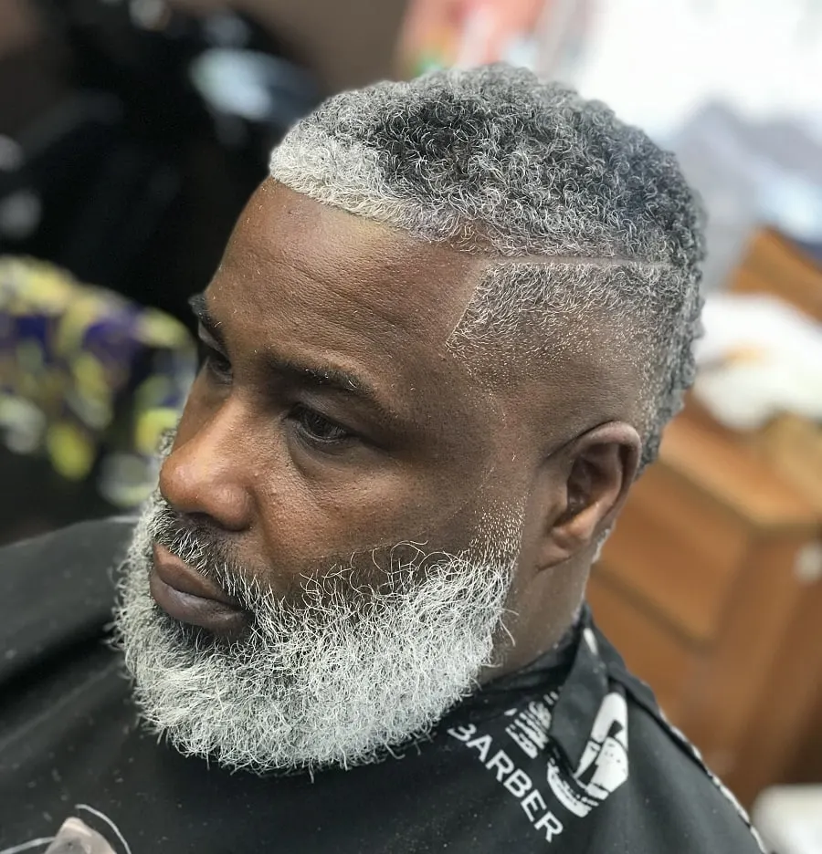 skin fade haircut for older black men