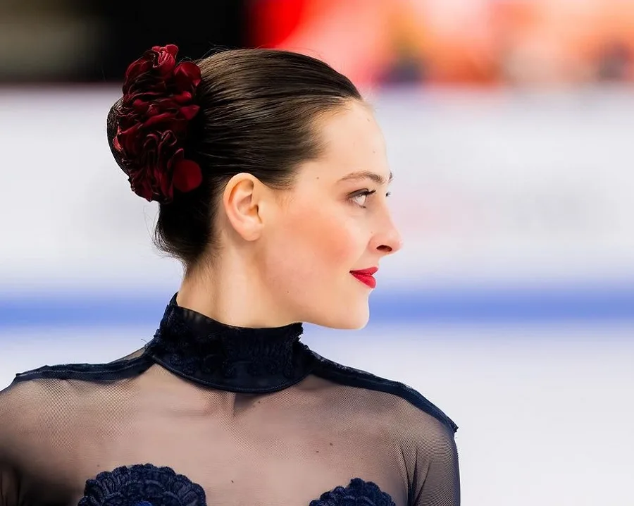 sleek updo for gymnastic