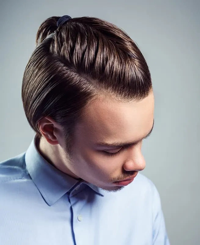 slick back braids for men