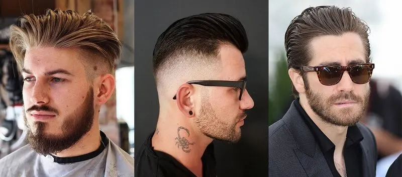 slicked back undercut back