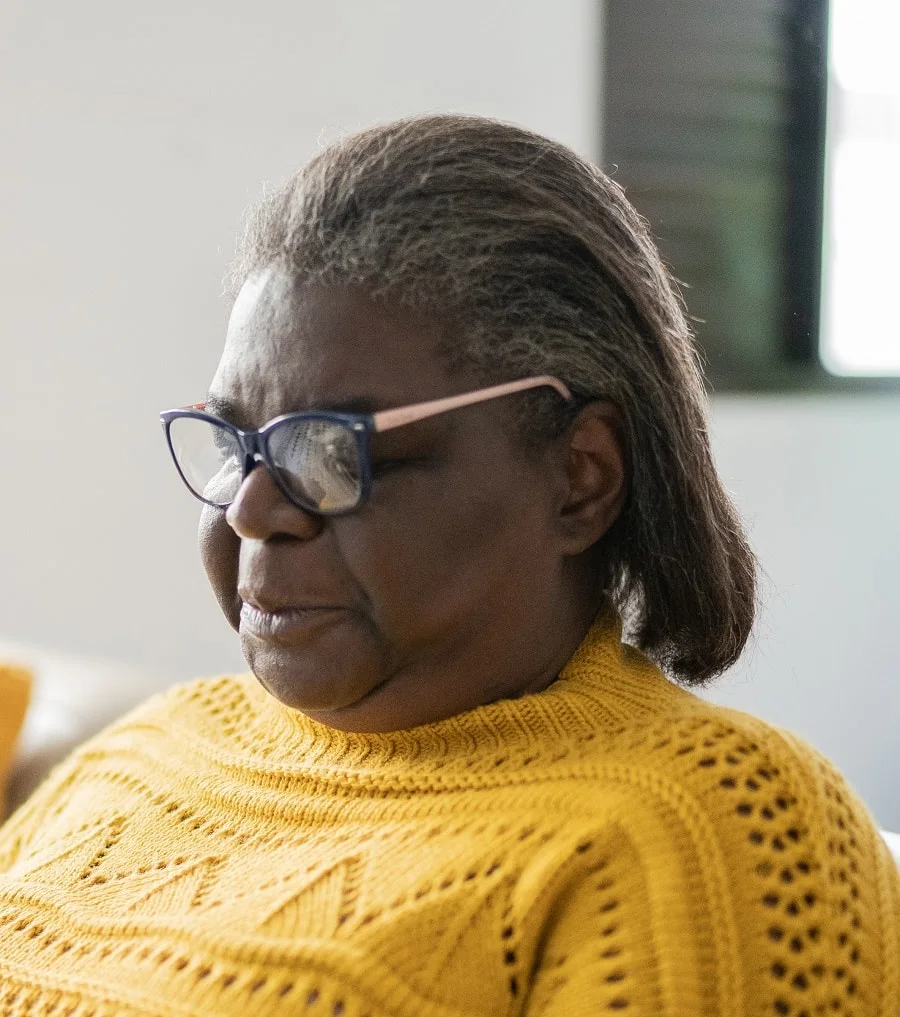 slick back hairstyle for black women over 60