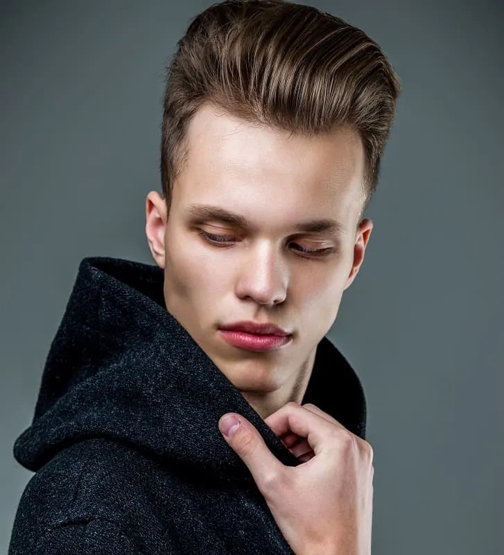 slick back rockabilly hairstyle for men