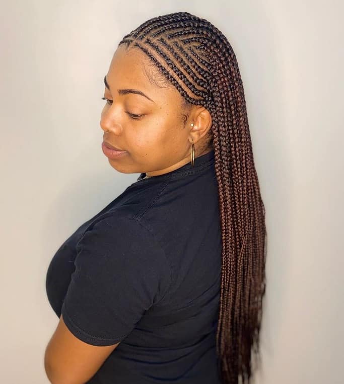 small two layer braids