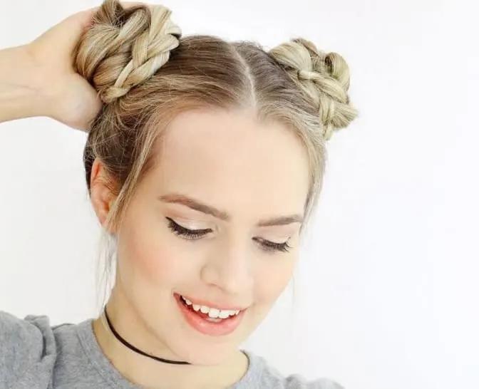 How to Style Braided Space Buns