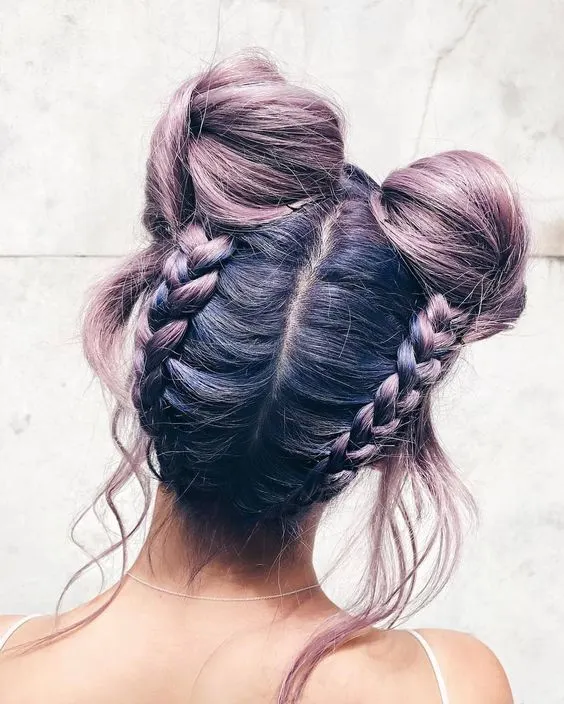 funky space bun style for women