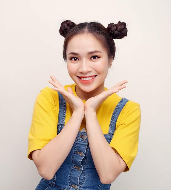 space buns for Asian girls