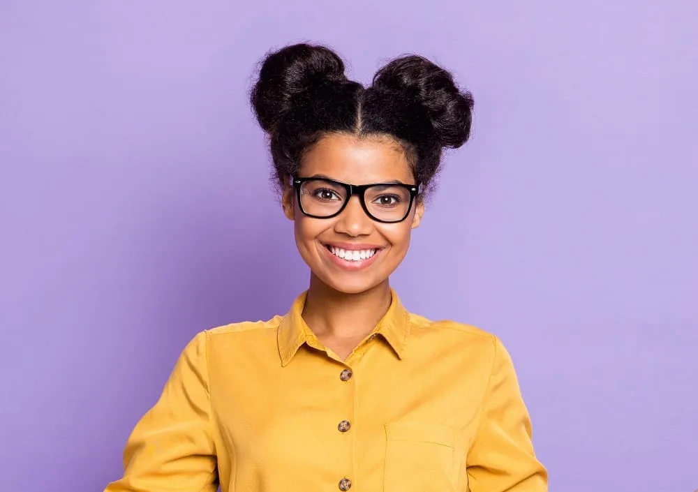 space buns for black girls