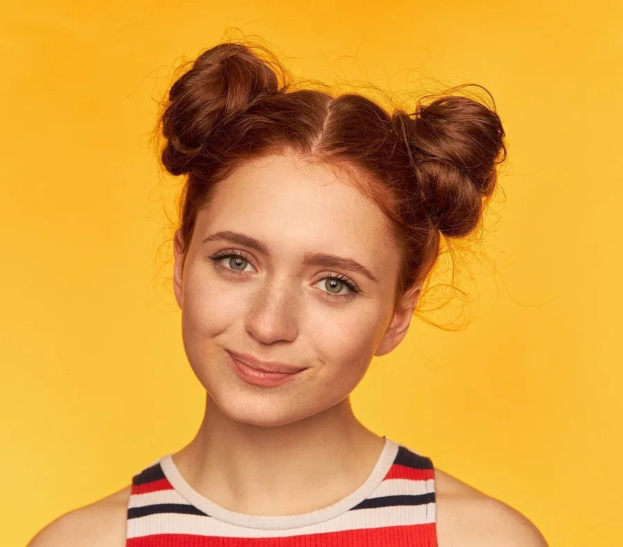 space buns for square faces