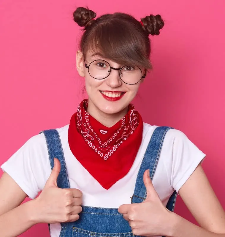 space buns for thin hair