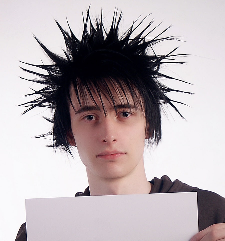 spiky hairstyle for boy with medium hair