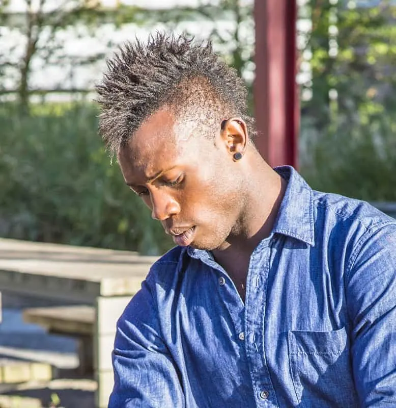 spiky mohawk for black men