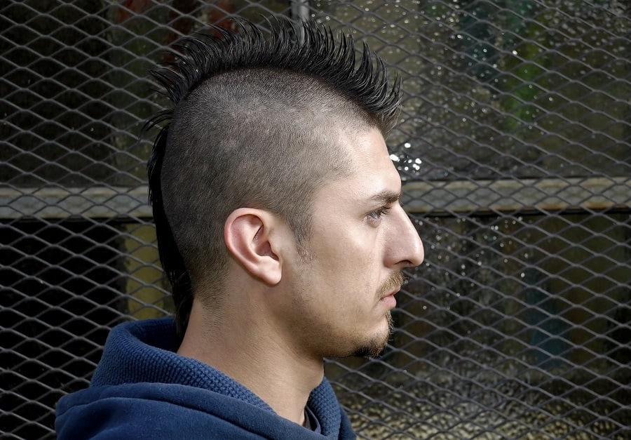 spiky mohawk hairstyle for men