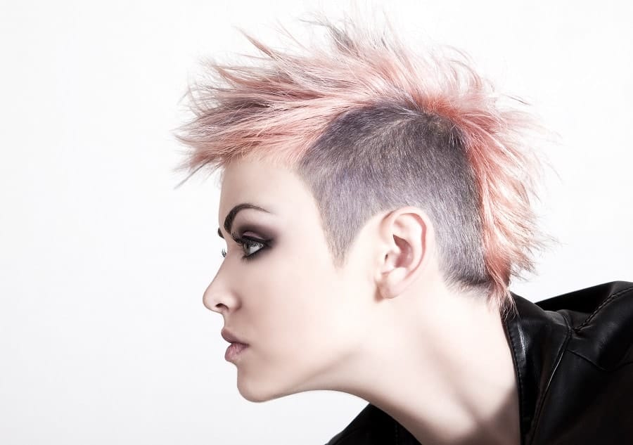 spiky undercut hairstyle for women