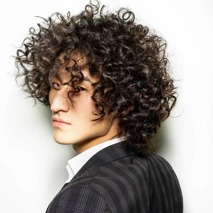 spiral perm hair for men