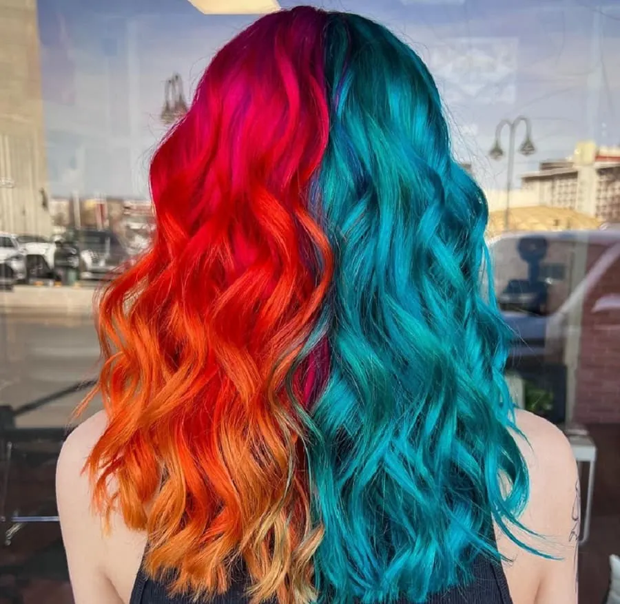 split hair color ideas