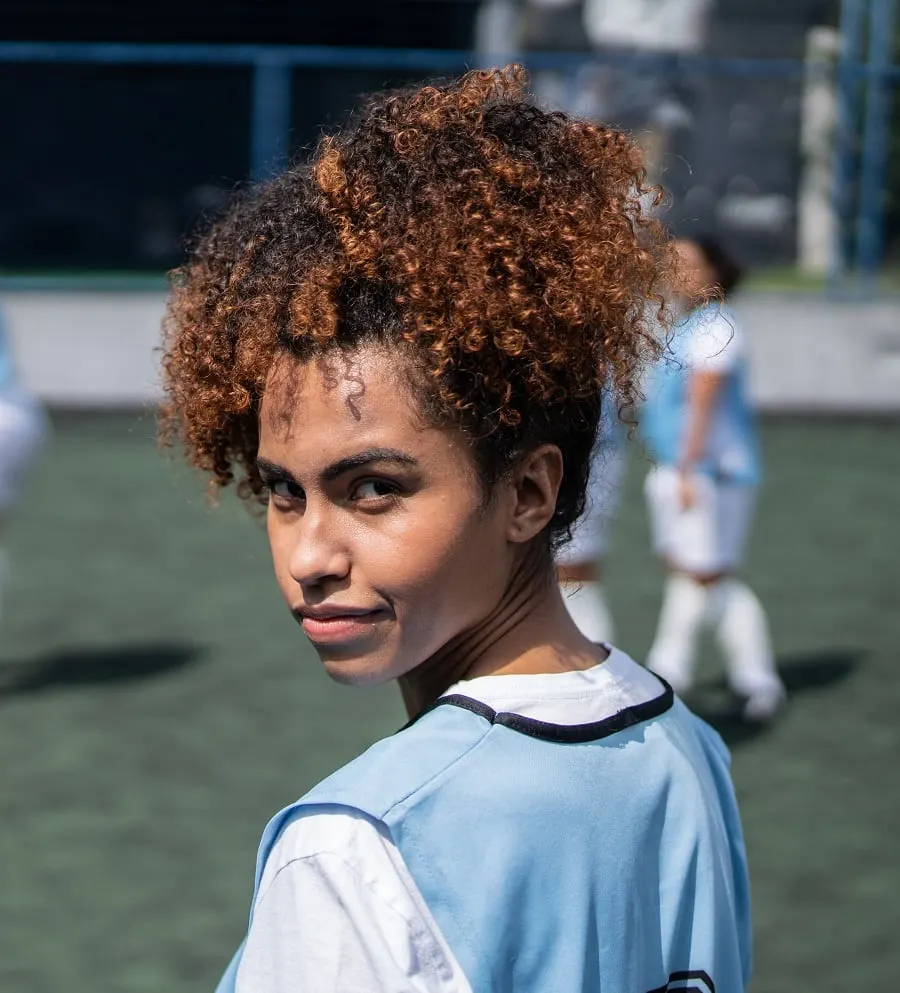 sporty hairstyle without braids