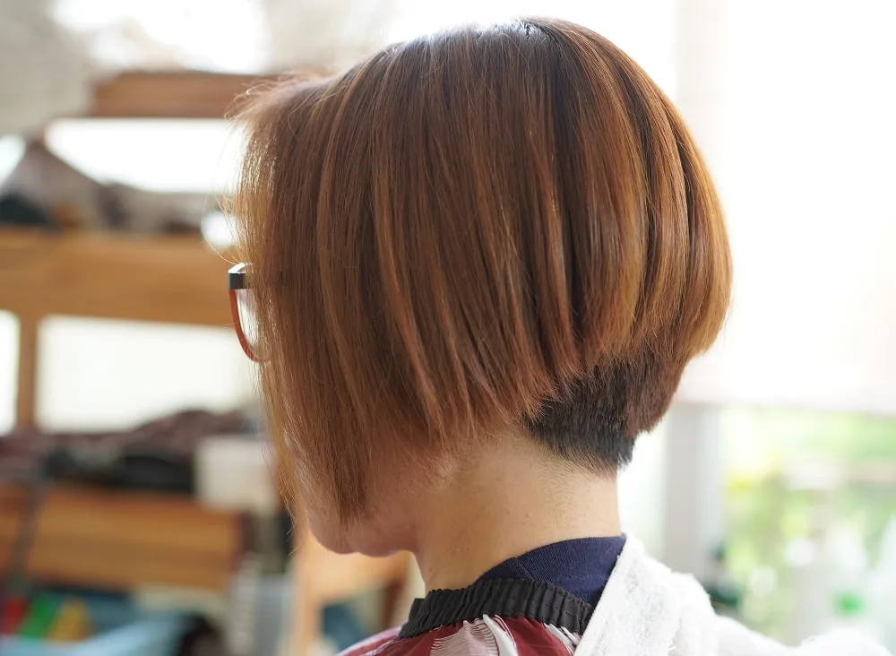 stacked angled layered bob