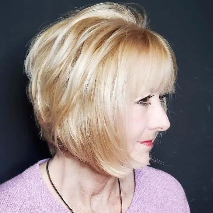 Stacked Bob for Women Over 50