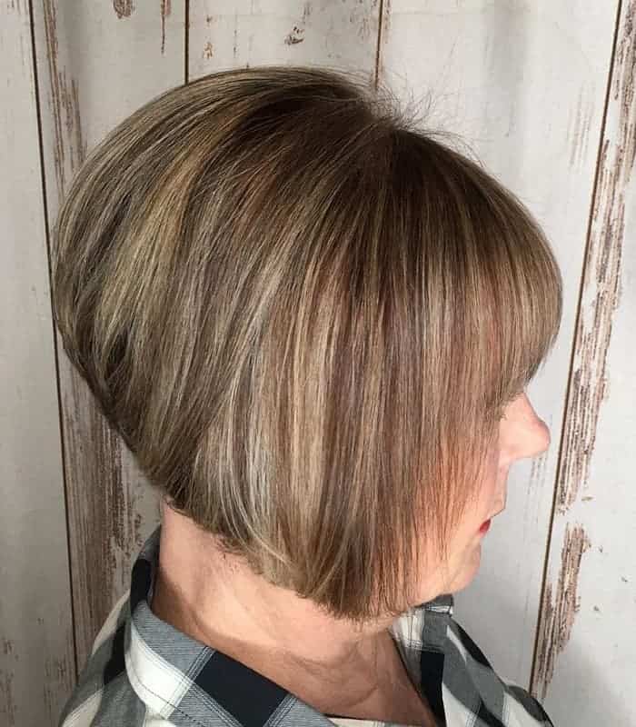 Stacked Bob with Bangs