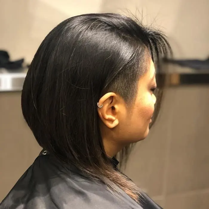 stacked bob with undercut 
