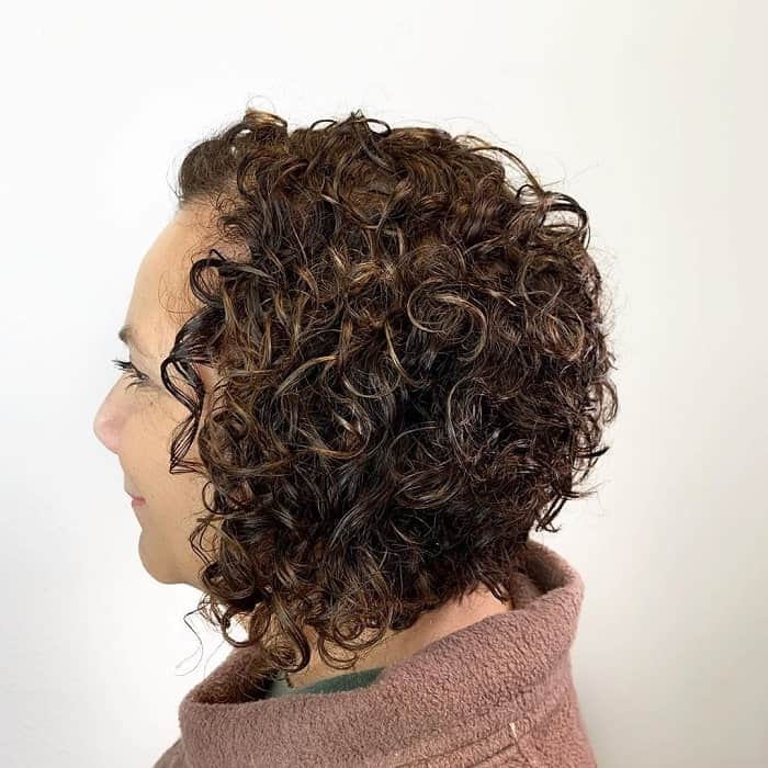 Stacked Curly Bob