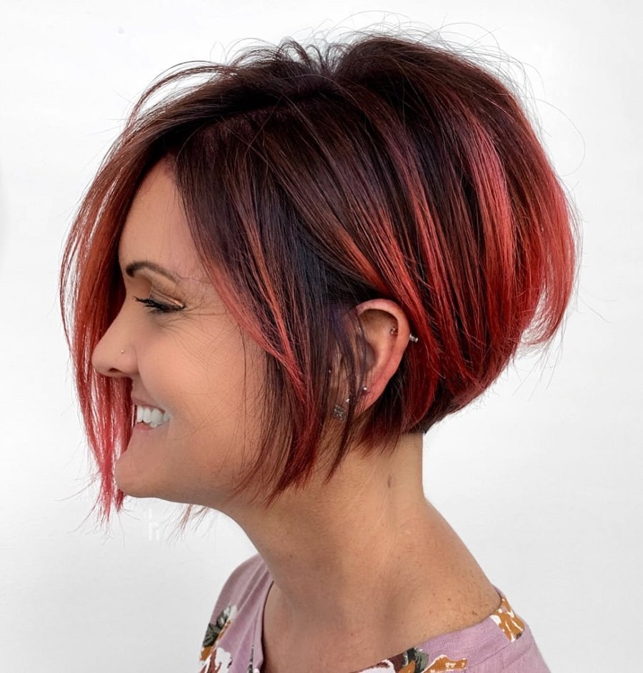 stacked ombre bob