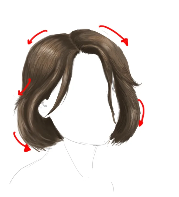 Drawing Hair Step 8: Designing or Detailing