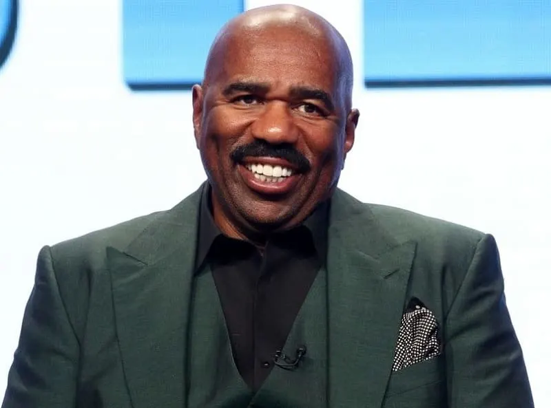 Steve Harvey with Thick Chevron Mustache 