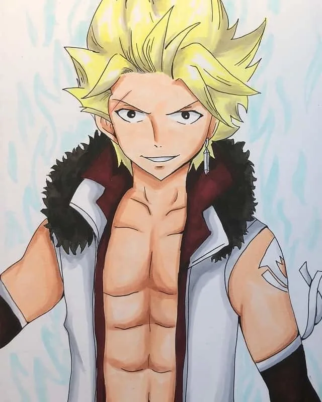 anime boy Sting Eucliffe with blonde hair