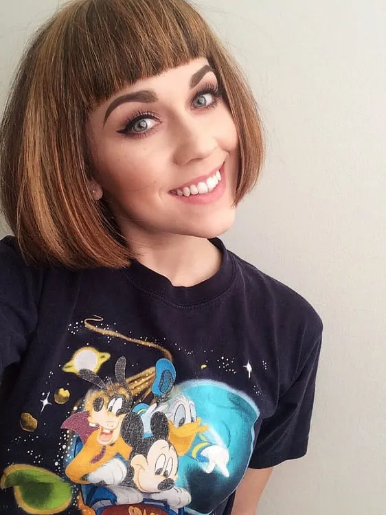 Straight Bangs with Short Bob